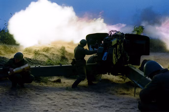 Lựu pháo kéo Msta-B cỡ nòng 152 mm. Nguồn ảnh: TASS