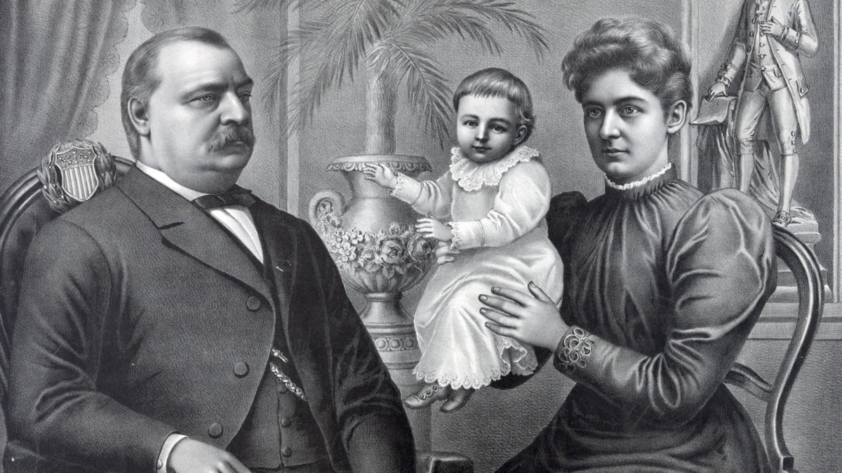 Sau lễ kết hôn, vợ chồng Tổng thống Cleveland sống hạnh phúc bên 5 người con (3 con gái và 2 con trai).