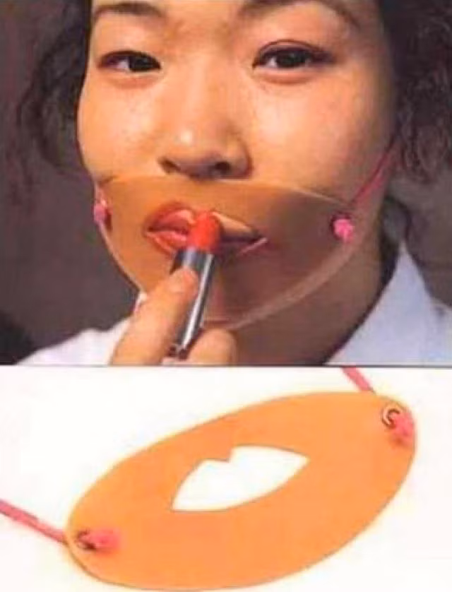 Khi sử dụng phát minh độc đáo này, phụ nữ sẽ có thể đánh son mà không bị lem.