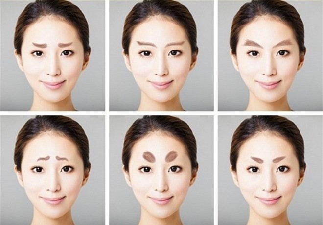 Vẽ lông mày thành nhiều dáng: Ở Trung Hoa cổ đại từ thế kỷ thứ 7 đến thế kỷ thứ 9, phụ nữ thường nhổ hoặc cắt xén bớt đôi mày tự nhiên của mình rồi tạo hình lại cho chúng bằng cách vẽ lên đó. Và đôi chân mày mới này thường có những hình thù trông rất kỳ quặc, nếu nhìn nhận theo thẩm mỹ của chúng ta ở thời đại này.