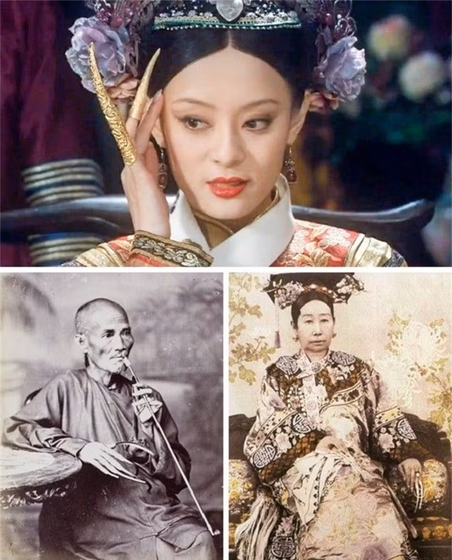 Nuôi móng tay dài: Móng tay dài tượng trưng cho sự giàu có, quyền lực, và hưởng thụ của giai cấp thống trị trong xã hội Trung Hoa thời phong kiến. Nếu không thích để móng tay dài, người ta có thể đeo những chiếc móng bằng vàng để thay thế.