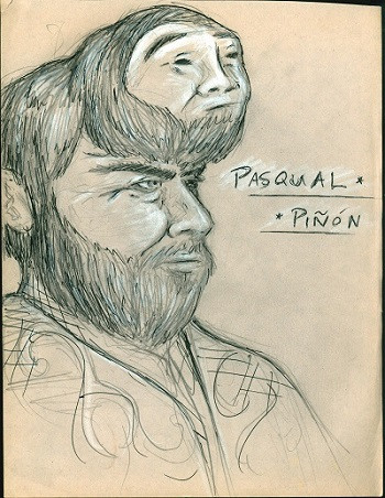 Khi được đoàn xiếc Sells-Floto để mắt tới, nhân viên trong đoàn nảy ra ý định "hô biến" bằng cách hóa trang khối u trên đỉnh đầu trước trán của Pinon thành "chiếc đầu" thứ hai. Kể từ đó, Pinon được mọi người biết đến là "dị nhân 2 đầu".