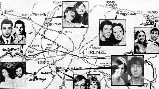 Tương tự như Axeman, "Quái vật Florence" trở thành tên tội phạm nguy hiểm nhất Italy khi lần lượt sát hại 8 cặp tình nhân hoặc vợ chồng mới cưới đang ân ái trong xe hơi trong khoảng thời gian từ năm 1968 - 1981.