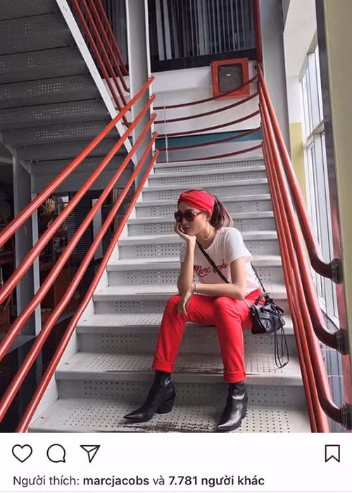 Mới thay đổi phong cách, Huyền My bất ngờ khi thấy instagram chính thức của Marc Jacobs nhấn nút thích cho hình ảnh của cô.