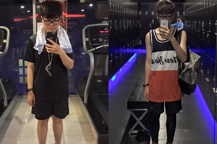 Sau một tháng, học trò Mỹ Tâm giảm được 11 kg (từ 75 kg xuống còn 64 kg). Sau đó, Đức Phúc còn giảm thêm 3 kg. Ảnh: FBNV