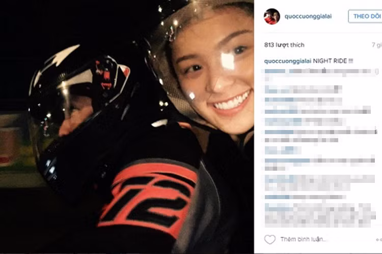 Hạ Vi và Cường Đô la có nhiều khoảnh khắc ngọt ngào nhưng cũng không ít lần đối mặt với sóng gió. Tháng 3/2016, trên trang cá nhân, Cường Đô la lần đầu công khai hình ảnh cận mặt của Hạ Vi. Tuy nhiên, cô lại bất ngờ xóa hết hình ảnh liên quan đến bạn trai. Ảnh: FBNV