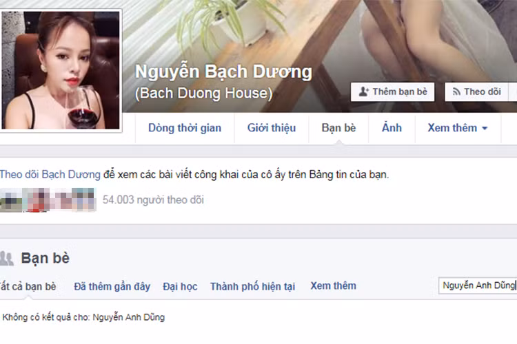 Bạch Dương không còn kết bạn với nam diễn viên phim “Sống chung với mẹ chồng” trên Facebook.