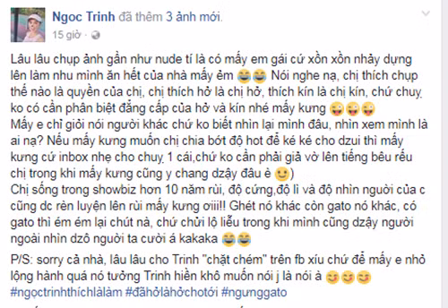 Bi che tao dang phan cam, Ngoc Trinh du dan dap tra-Hinh-2