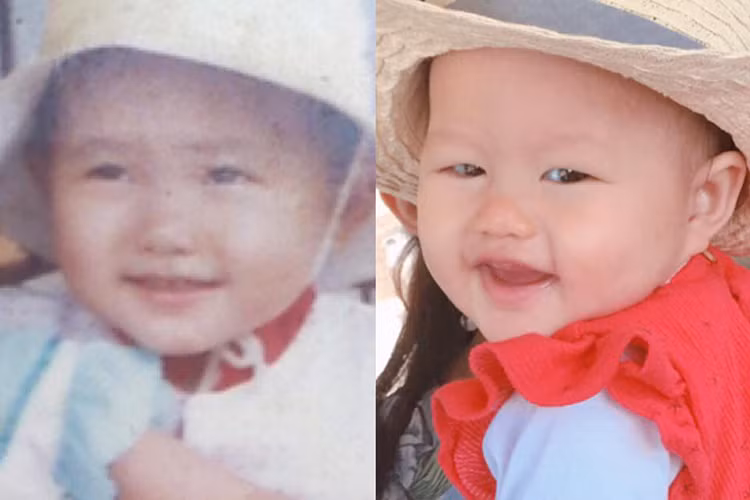 Người mẫu Phan Như Thảo khoe ảnh cô con gái đầu lòng giống cô hồi còn nhỏ.