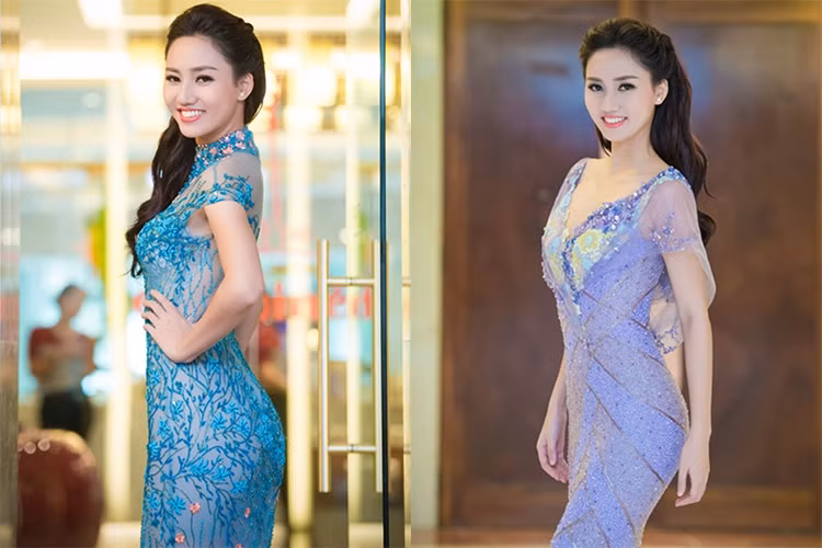 Ngoài Phi Thanh Vân, Á hậu Ngô Trà My cũng là sao Việt siêu vòng ba. Thời thi Hoa hậu Hoàn vũ Việt Nam 2015, vòng 3 của cô là 103 cm. Ảnh: Người đưa tin