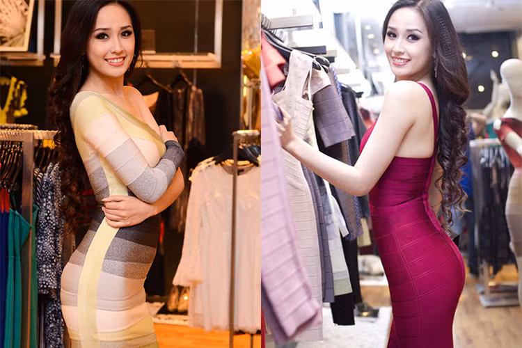 Vòng 3 (95 cm) là một trong những lợi thế về ngoại hình của Hoa hậu Mai Phương Thúy. Vì vậy, người đẹp sinh năm 1988 rất chăm chỉ khoe vòng 3 căng tròn với những bộ đầm bó sát. Ảnh: 24h