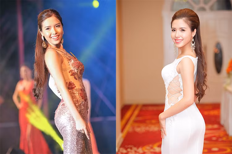 Thời tham gia cuộc thi Hoa hậu Biển Việt Nam 2016, Á hậu Nguyễn Đình Khánh Phương có số đo ba vòng: 85-66-95, cao 1m67, nặng 56 kg. Ảnh: VTV, Maskonline