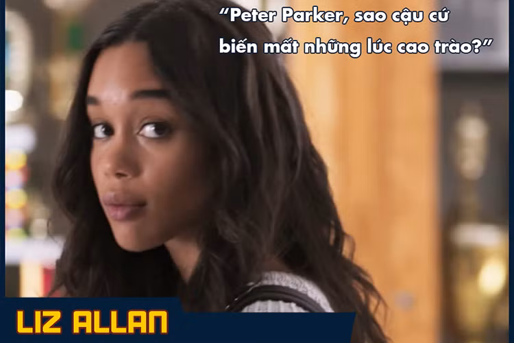 Liz Allan - tình đầu của Peter Paker cũng là nhân vật siêu thú vị. Tuy nhiên khác với nguyên tác, tình cảm mà Peter dành cho Liz không phải là đơn phương.