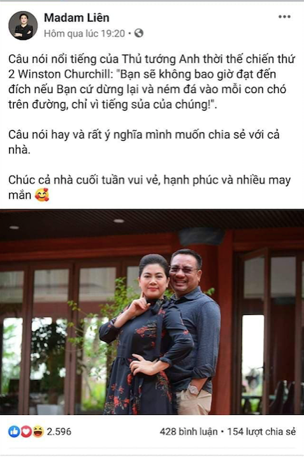 Fanpage Madam Lien day song “cho... vi tieng sua” bong xoa tut la co gi?