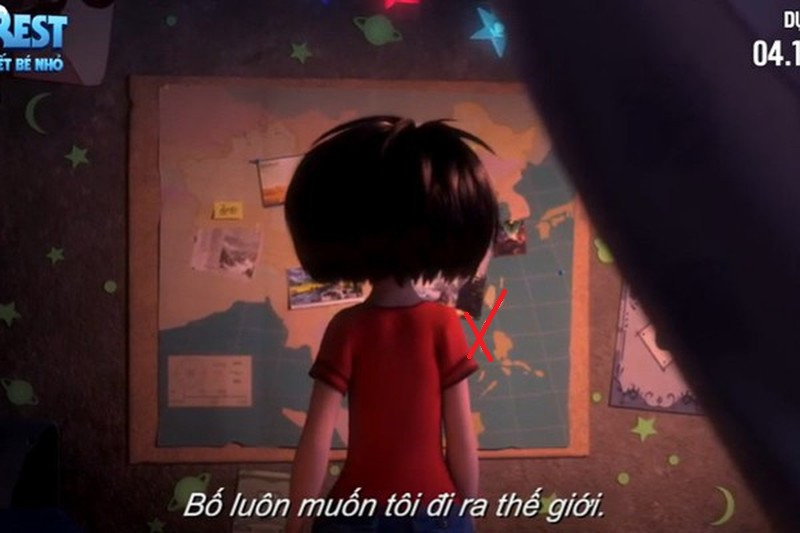 Một cảnh được cho là có hình ảnh đường lưỡi bò trong bộ phim.