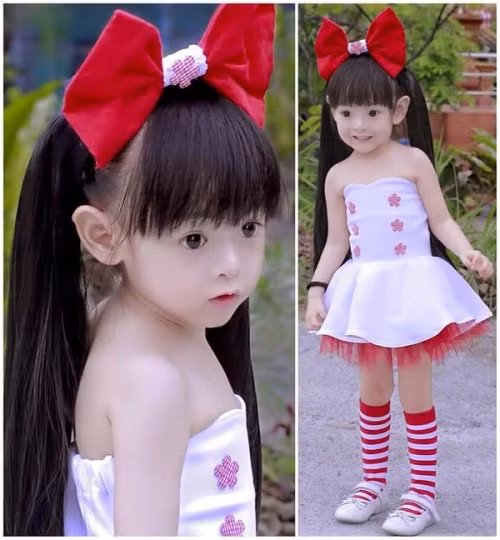 Tuy còn nhỏ tuổi nhưng nhan sắc của cô bé Thái Lan đã khiến nhiều người "đứng hình". Một số người bình luận dí dỏm: " bé xíu mà đã xinh đẹp thế này, lớn lên sẽ thành đại mỹ nhân".