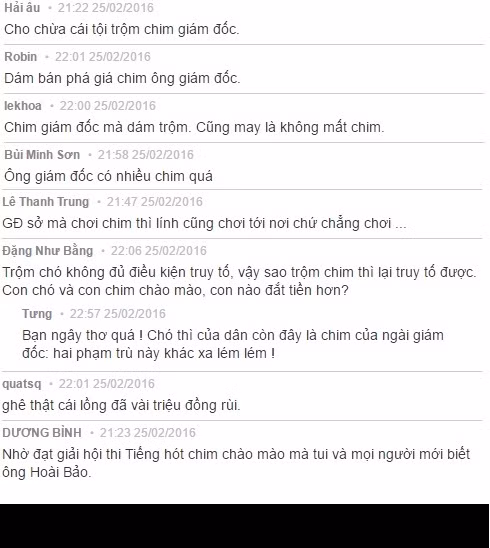 Theo cơ quan điều tra và hồ sơ vụ án, trước đó Tùng và Tấn còn tổ chức các vụ trộm cắp tài sản như điện thoại, laptop. Tổng giá trị tài sản mà hai đối tượng này thực hiện hành vi trộm cắp từ ngày 6-7 đến 17-7 hơn 16 triệu đồng. Biết ông Hoài Bảo là người thích chơi chim, trong nhà lúc nào cũng có sẵn chim chào mào, bán được nhiều tiền nên Tùng và Tấn đã lập mưu đột nhập, trộm cắp.