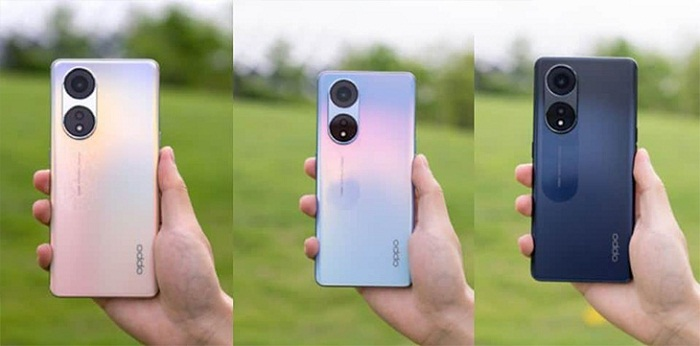 Oppo A1 Pro 5G có 3 màu đen, xanh lam và vàng.