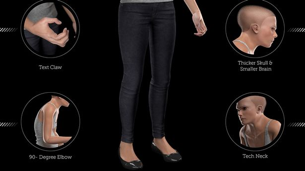 Ngồi trước máy tính tại văn phòng hàng giờ liền cũng có nghĩa là thân của bạn được kéo ra trước hông thay vì được xếp thẳng và thẳng hàng”.