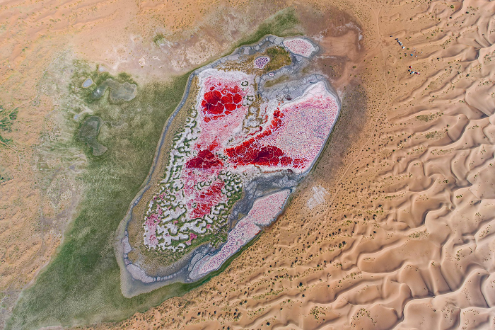 Hồ Ô Lan vốn là một hồ nước mặn nội địa có lịch sử tới 100 năm. Nó bắt đầu bị khô cạn dần từ năm 1995. Trước khi khô cạn, nó có diện tích lên tới 175km2 và là hồ lớn thứ 12 ở Mông Cổ.