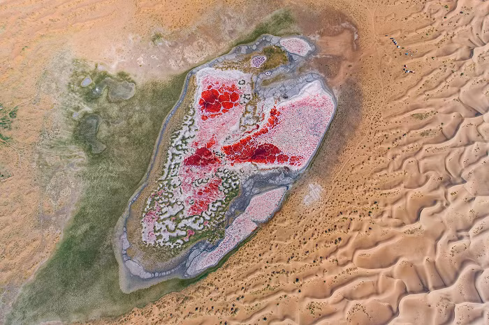 Hồ Ô Lan vốn là một hồ nước mặn nội địa có lịch sử tới 100 năm. Nó bắt đầu bị khô cạn dần từ năm 1995. Trước khi khô cạn, nó có diện tích lên tới 175km2 và là hồ lớn thứ 12 ở Mông Cổ.