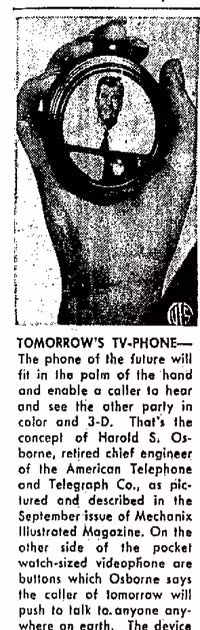 Ngay từ những năm 1950, họ đã biết rằng viễn thông là tương lai của thế kỷ 21, trong quá khứ, người ta cho rằng chúng ta ngày nay sẽ sử dụng điện thoại liên tục. Và trên thực tế, điều này đã hoàn toàn đúng, ngày nay xã hội nhân loại có những người sử dụng điện thoại liên tục và dường như cuộc sống của họ sẽ không thể tiếp tục nếu như không có những chiếc smartphone.