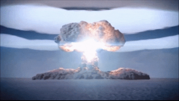 Tại địa điểm mục tiêu được quy định đã hình thành một quả cầu lửa đường kính gần 10 km phía trên bề mặt trái đất, mà có thể quan sát được từ khắp các phía ở khoảng cách 1.000 km.