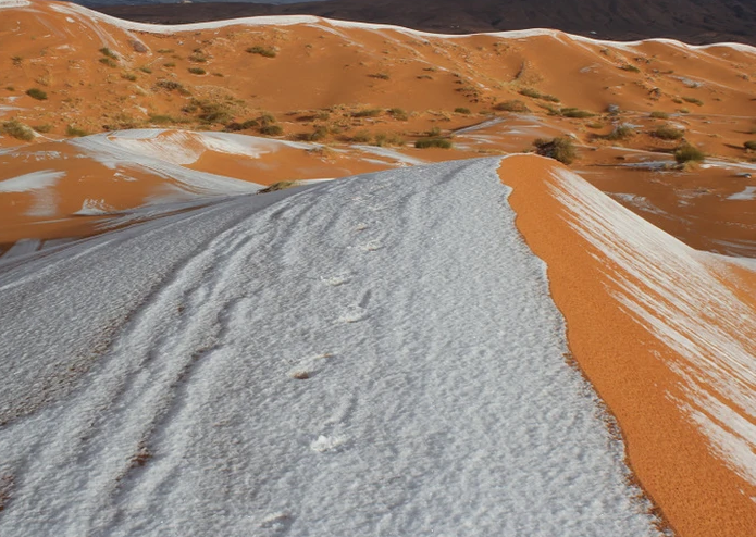 Dù nhiệt độ của sa mạc trên các khu vực khác nhau là có sự chênh lệch nhưng hiện tượng băng tuyết vẫn được coi là cực kỳ hiếm.