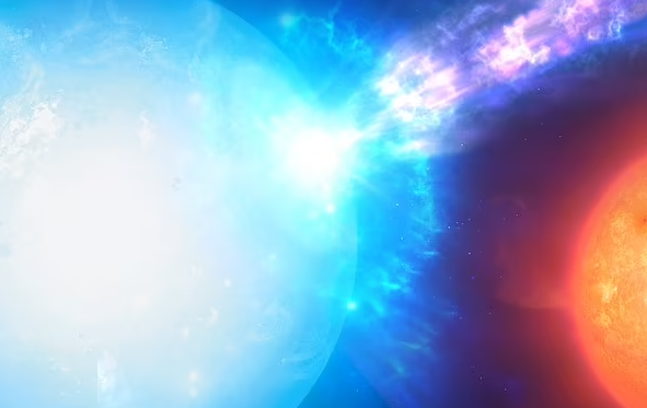 Sau đó, trong 50.000 năm tới, nó sẽ có chiều ngang 92 tỷ dặm để trở thành lõi bên trong của một ngôi sao. Vật chất dư thừa bị đẩy ra ngoài về phía các cực của ngôi sao và một đĩa khí và bụi được hình thành xung quanh ngôi sao, tạo thành một ngôi sao proto.