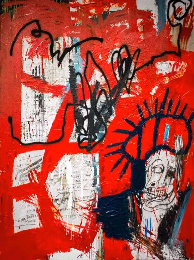  4. Mực tàng hình trong những bức tranh của Jean-Michel Basquiat: Nghệ sĩ người Mỹ Jean-Michel Basquiat là người ưa thích việc thử nghiệm trên những bức tranh của mình và để lại rất nhiều chi tiết bí mật trên đó.