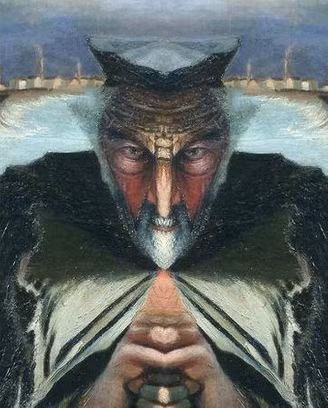 Năm 1902, họa sỹ người Hungary, Csontváry Kosztka Tivadar vẽ bức tranh "Ông lão đánh cá" (The Old Fisherman). Khi nhìn vào bức tranh có vẻ không có gì đặc biệt. Tuy nhiên, nếu ai đó đặt một tấm gương vào giữa bức tranh thì bạn sẽ nhận ra hai khuôn mặt với hai vẻ mặt trái ngược.