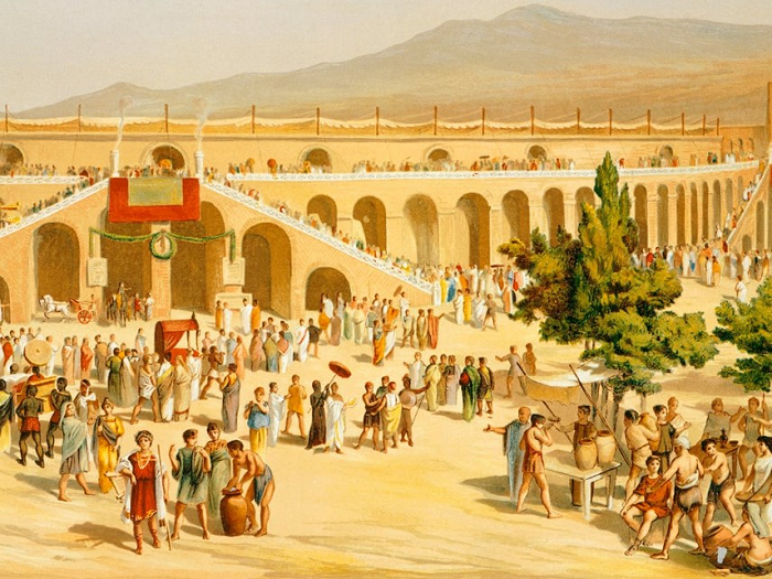 Nó chỉ là một căn trong chuỗi biệt thự sang trọng dài dài đến vài dặm của giới quý tộc La Mã cổ xưa, thuộc về một thành đô nhỏ ven biển gọi là Stabiae. Các hoàng đế La Mã như Julius Ceasar, Augustus và Tiberius cũng từng sở hữu biệt thự trong khu này.