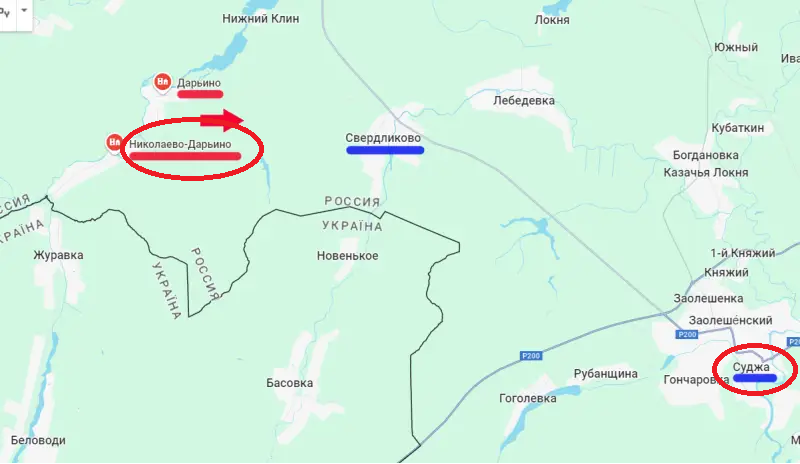Ngoài ra, quân Nga cũng đã phát động tấn công vào Nikolayevo và vượt qua sông Snagost, một lần nữa tiến vào ngôi làng này và chiếm giữ khu vực phía tây nam. Ở phía nam Sudzha, cũng đã xảy ra các cuộc đối đầu với cường độ cao. Ba ngày trước, quân Nga đã chiếm được các con phố phía nam của làng Makhnovka và tiếp tục tiến sâu hơn vào ngôi làng, nhưng vấp phải sự kháng cự quyết liệt từ Quân đội Ukraine. Ảnh: Topwar.