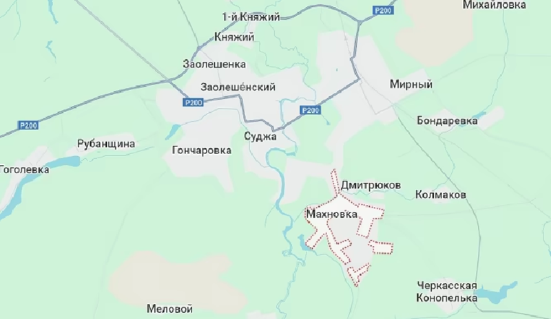 Tại nhiều nơi, các lực lượng mặt đất của Nga đã bắt đầu cuộc phản công quy mô lớn. Lực lượng dù của Nga đã tiến sâu vào khu vực Makhnovka và gần như kiểm soát được một nửa ngôi làng này, nơi đây là một khu dân cư lớn. Ảnh: Google Maps.