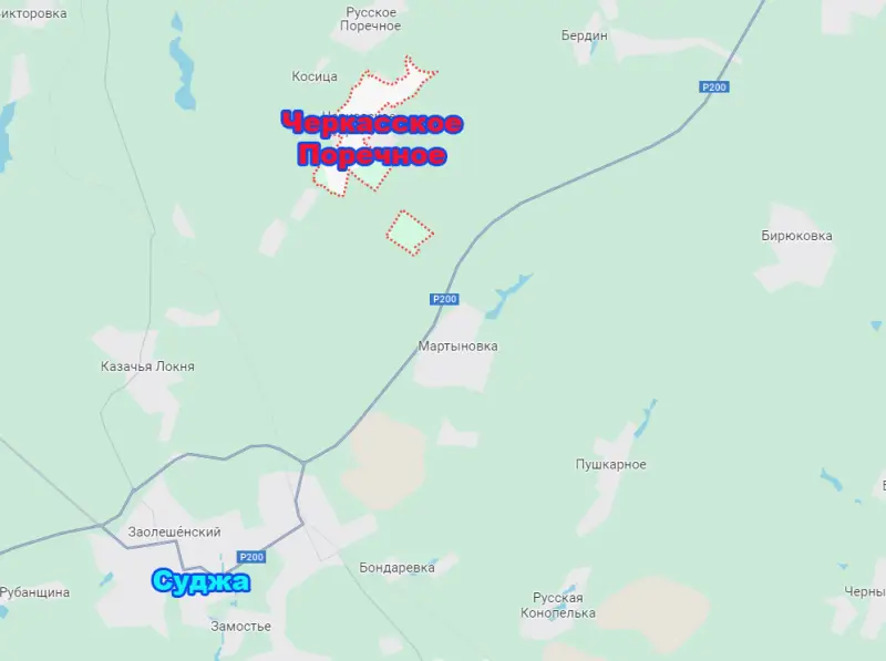 Trước khi tấn công, Quân đội Ukraine đã lợi dụng màn đêm để dọn sạch các bãi mìn trên đường và trong các cánh đồng xung quanh. Đồng thời, một lượng lớn bộ binh cơ giới đã được vận chuyển từ Sudzha đến khu vực gần Cherkasskoye Porechnoye, chủ yếu tập trung trong khu vực rừng gần ngôi làng này. Ảnh: Topwar.