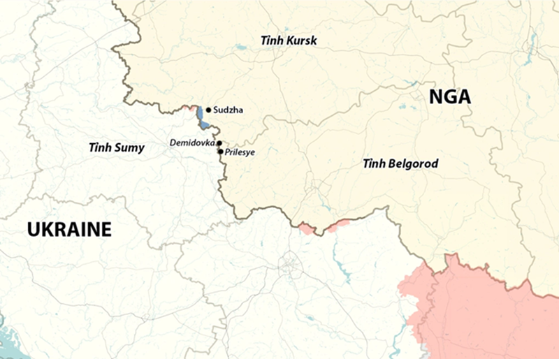 Vào thời điểm then chốt của các cuộc đàm phán hòa bình, Nga và Ukraine đã có những màn “vây Ngụy cứu Triệu” và “phản vây Ngụy cứu Triệu” đầy kịch tính quanh Kursk, Sumy và Belgorod, khiến tình hình khu vực tam giác này liên tục đảo chiều. Ảnh đồ họa: RYV