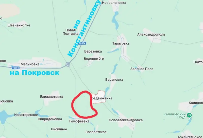 Ngoài ra, Quân đội Nga tiếp tục tấn công vào phía đông Pokrovsk, đặc biệt là khu vực Vozdvyzhenka, nơi đang diễn ra các trận giao tranh ác liệt. Gần đây, Quân đội Nga đã đạt được bước đột phá nhanh chóng tại khu vực này, điều này vượt ngoài dự đoán của cả hai phía chỉ huy Nga và Ukraine. Ảnh: Topwar.