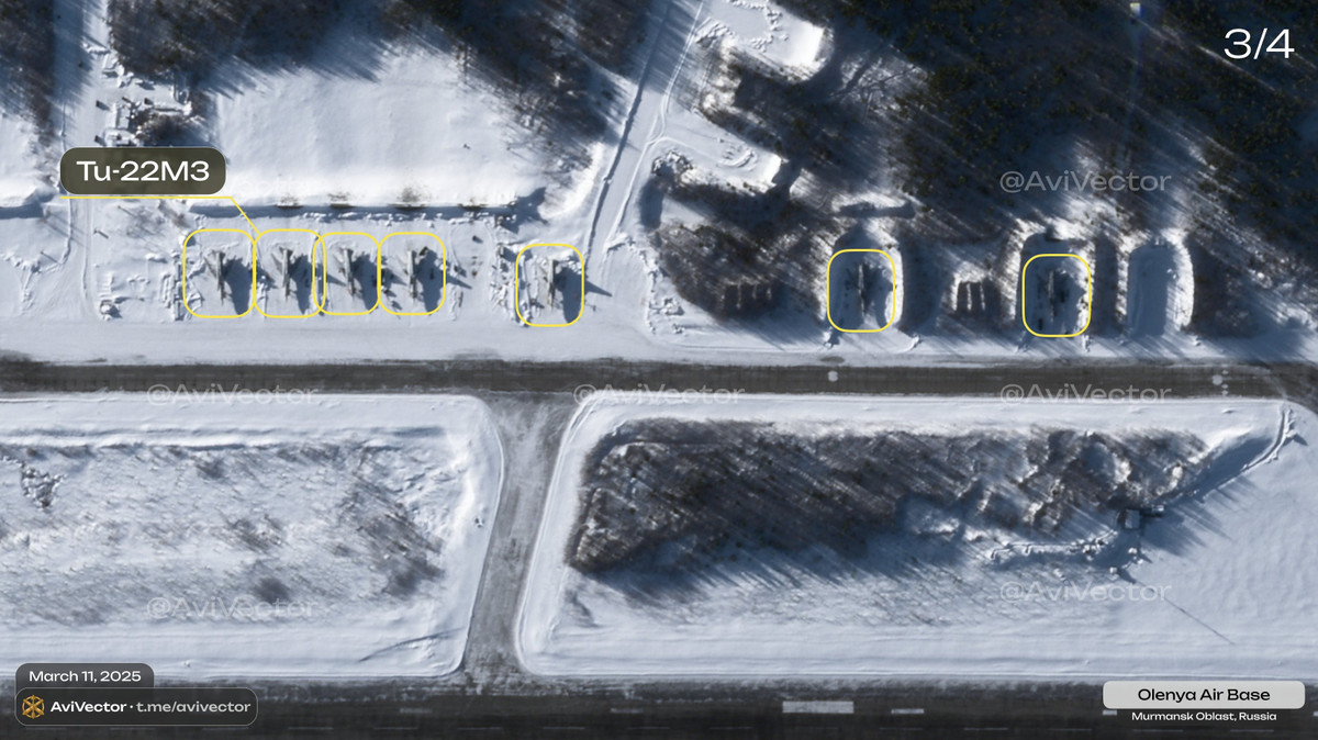 Căn cứ không quân Olenya là trung tâm quan trọng của không quân tầm xa Nga. Với đường băng dài 3.500 m rất lý tưởng cho việc vận hành máy bay hạng nặng có khả năng bay qua những khoảng cách xa. Kể từ khi Nga bắt đầu xung đột với Ukraine vào tháng 2/2022, Olenya đã đóng vai trò nổi bật trong việc tiến hành các cuộc tấn công bằng tên lửa vào các mục tiêu của Ukraine. Ảnh X