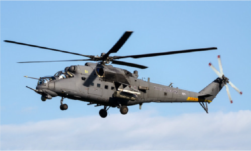 Trực thăng tấn công của Nga, vốn từng bị coi là "mục tiêu dễ dàng" trong giai đoạn đầu của cuộc xung đột tại Ukraine, nay đã trở thành "cơn ác mộng tồi tệ nhất" đối với lực lượng vũ trang Ukraine. Đây là tuyên bố của đại diện Trung tâm Năng lực Không quân Liên quân NATO (JAPCC). Ảnh: Airliners