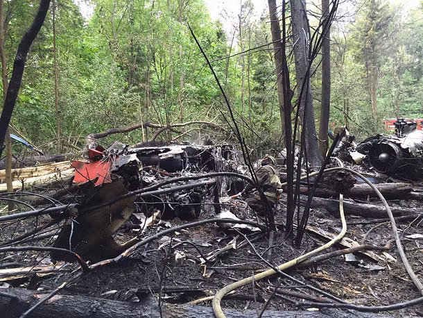 Chiếc máy bay rơi xuống một cách rừng cách làng Muranovo khoảng 2km, vụ tai nạn thảm khốc đã khiến cho phi công kỳ cựu của phi đội Hiệp sĩ Nga hi sinh.