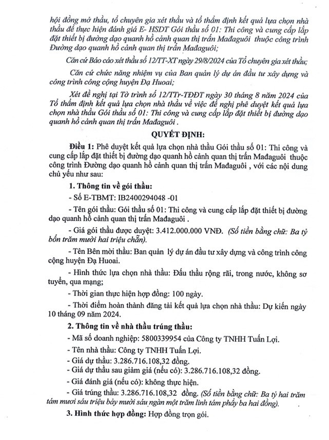 Lâm Đồng: Trúng 61 gói thầu tại Đạ Huoai, Cty Tuấn Lợi có năng lực thế nào? - Hình 4 Lam Dong: Trung 61 goi thau tai Da Huoai, Cty Tuan Loi co nang luc the nao?-Hinh-4