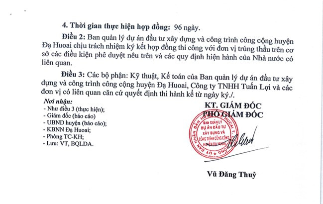 Lâm Đồng: Trúng 61 gói thầu tại Đạ Huoai, Cty Tuấn Lợi có năng lực thế nào? - Hình 5 Lam Dong: Trung 61 goi thau tai Da Huoai, Cty Tuan Loi co nang luc the nao?-Hinh-5