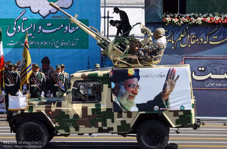 Xe chiến thuật Sepehr trang bị bệ pháo phòng không tự động ZU-23-2 cỡ 23mm.