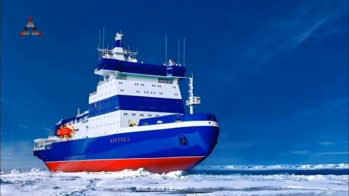 Như vậy, chiếc tàu phá băng chạy bằng năng lượng hạt nhân này lớn hơn các tàu trước đó của Dự án 10520, khi "người tiền nhiệm" có lượng choán nước khoảng 25 nghìn tấn.