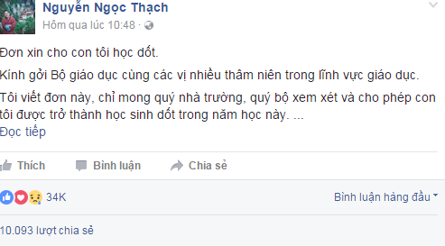 Dang sau la don xin cho con hoc dot gay xon xao