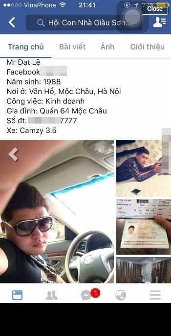 Theo thông tin lan truyền trên mạng, những thành viên Hội con nhà giàu Sơn La chủ yếu là nam và thuộc lứa cuối 8X và đầu 9X. Ảnh chụp màn hình Facebook của họ có chia sẻ những bài đăng với các thông tin viết về bản thân, cung cấp đầy đủ tên, tuổi, ngành nghề đang hoạt động và những chiếc xe sang, đắt tiền đang sử dụng. Nhiều người làm nghề kinh doanh vàng bạc, kinh doanh nhà hàng...tại một số địa phương, thị trấn trong phạm vi tỉnh Sơn La.