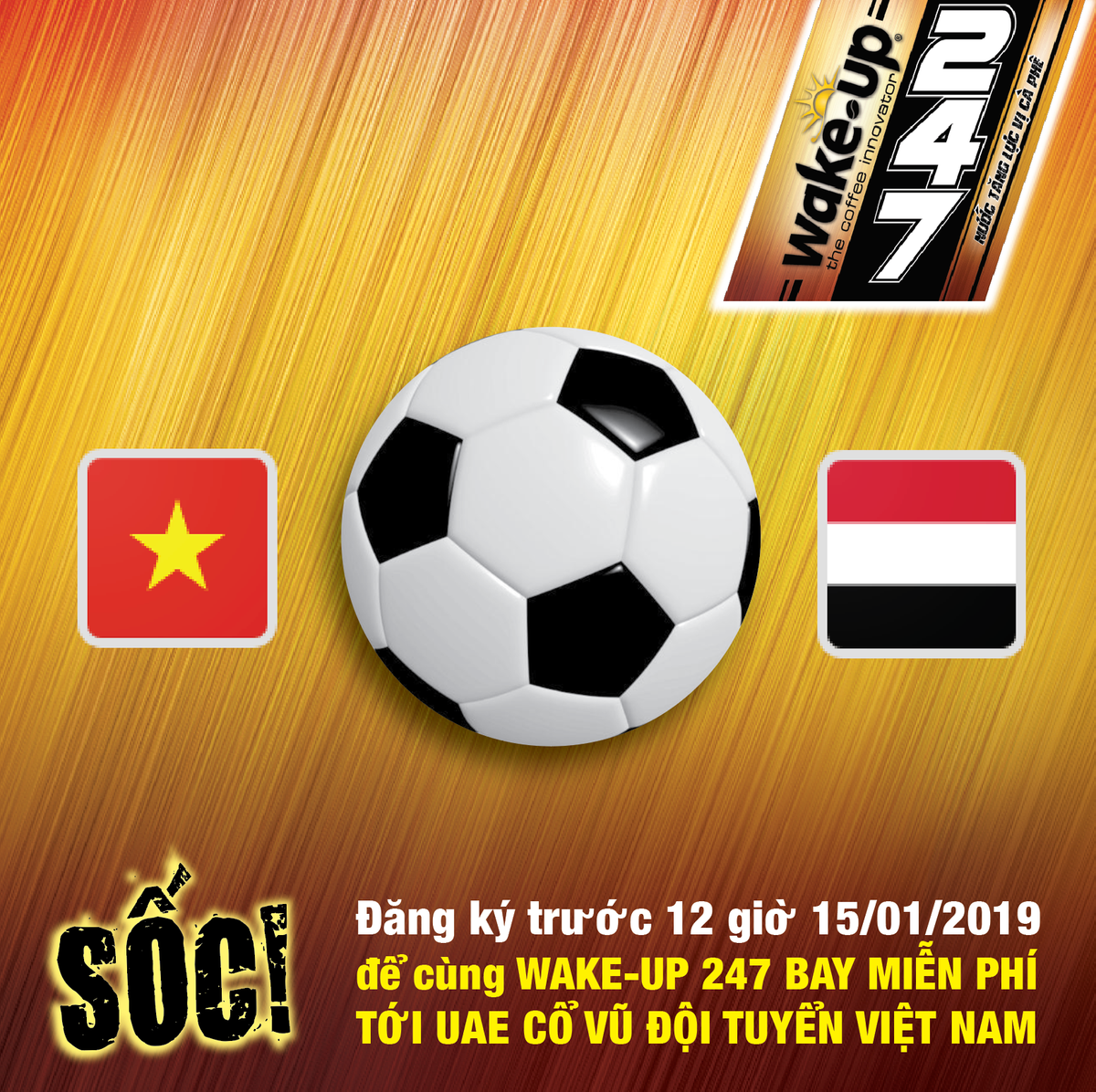 Dang ky mien phi truoc 12 gio 15/1, de cung Wake- Up 247 bay toi UAE co vu DT Viet Nam