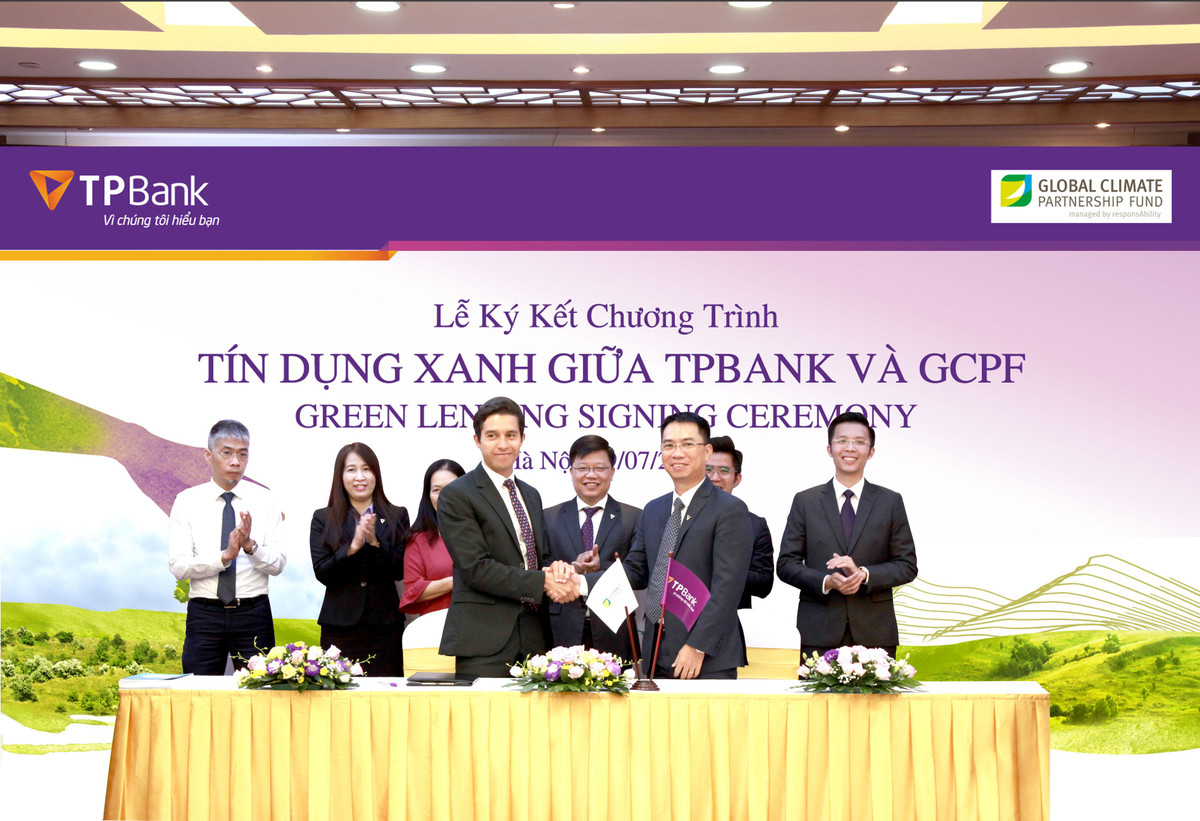 TPBank va GCPF ky ket hop dong cho vay tin dung xanh 20 trieu USD