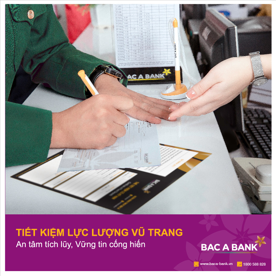 An tam cong hien voi san pham Tiet kiem Luc luong vu trang cua Bac A Bank