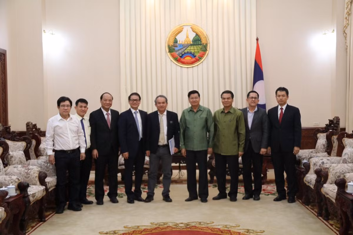 Thu tuong Lao tiep lanh dao THACO va HAGL